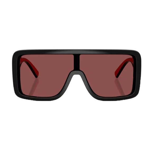 NEW DOLCE&GABBANA SUNGLASSES, WOMEN RED BLACK RECTANGLE EYEWEAR DG6204 501/75 main image 2